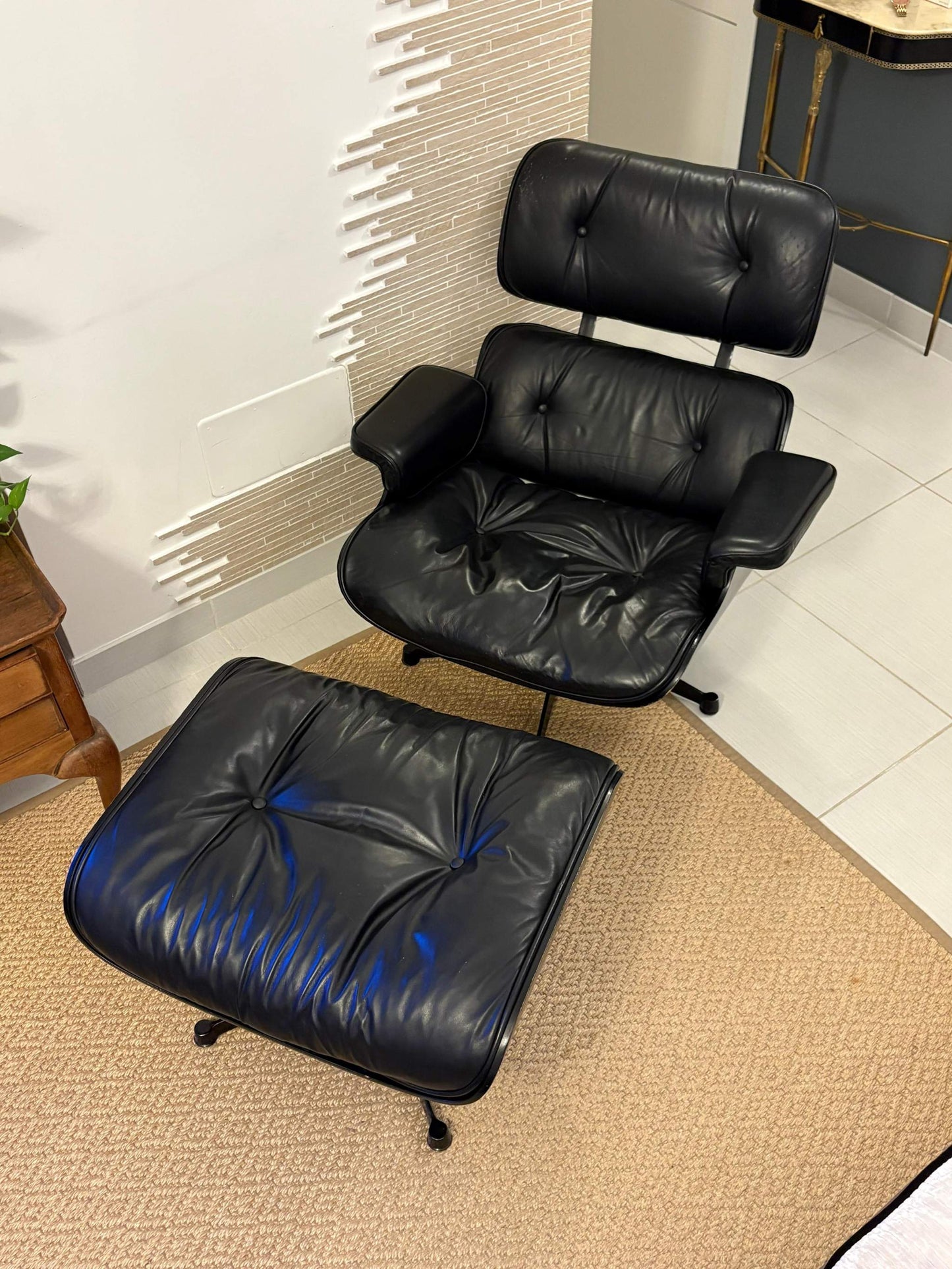 A timeless icon of modern design, this Eames Lounge Chair produced by ICF