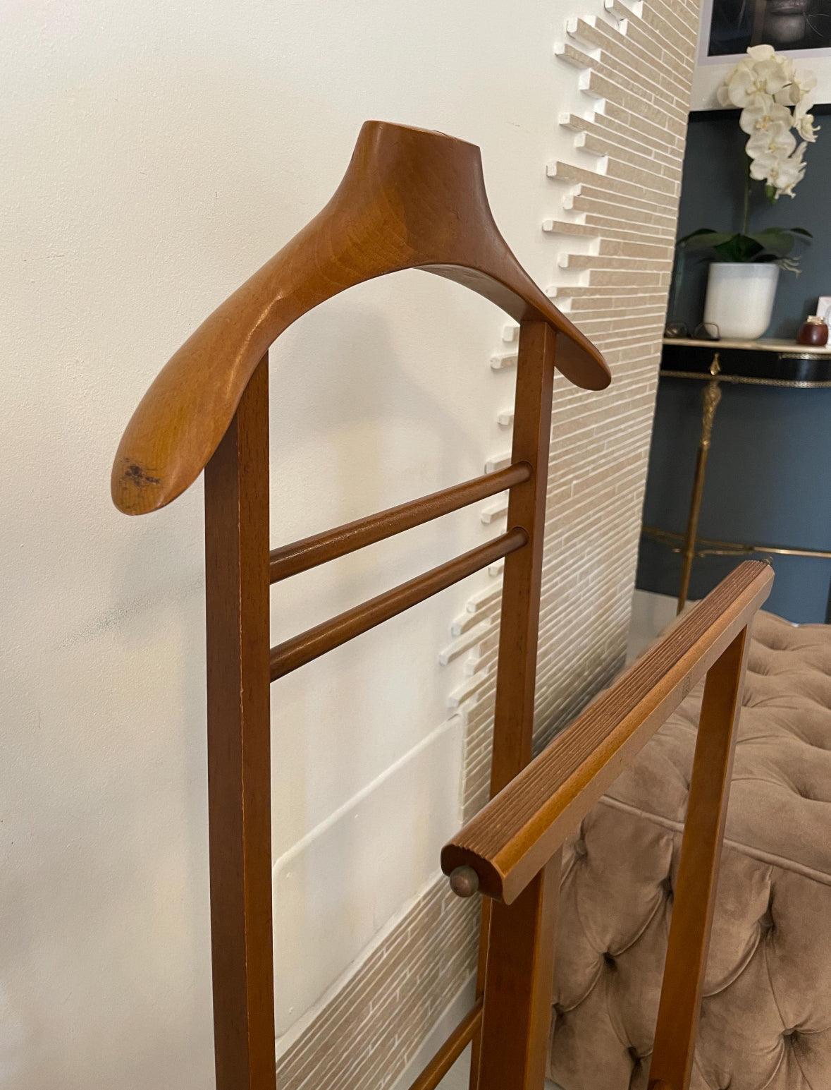 Fratelli Reguitti appendiabiti vintage in legno design italiano per uomo elegante servomuto organizer