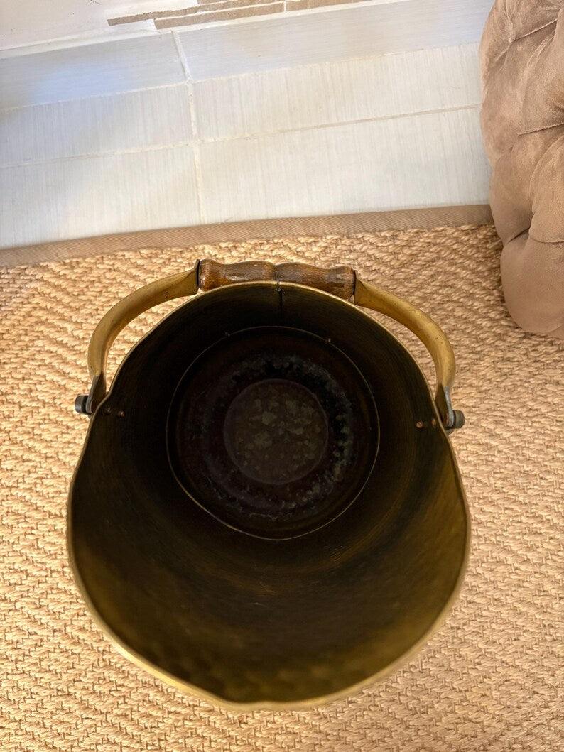 portaombrelli vintage italiano in ottone con design artigianale e finitura antica