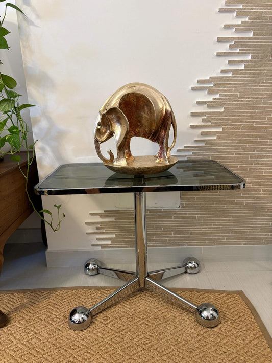 Vintage tables bedside french trays mid century antique luxury handmade decoration baroque art deco Italy design Ico Parisi bedroom vinyl image 2