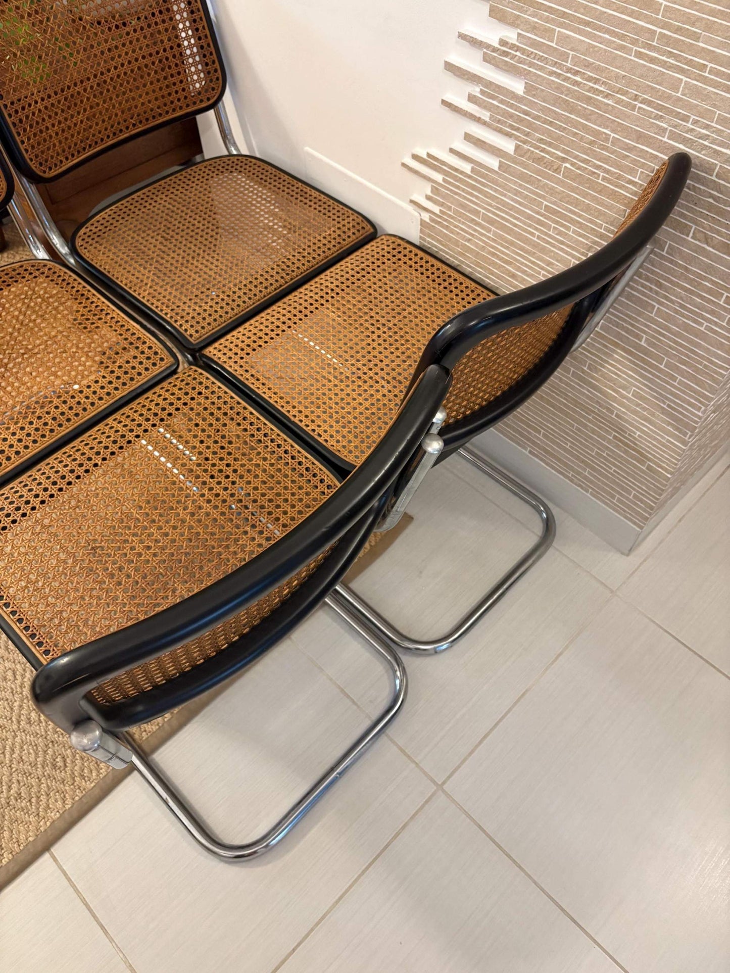 design Marcel Breuer thonet chairs vintage tubular steel frame mid century cesca style outdoor Italian style gift space age design art B32 image 6