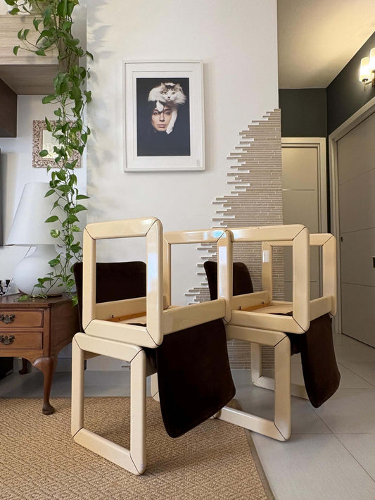 design brass wood chairs vintage tubular steel frame mid century modern Wassily style outdoor Italian style gift space age design art deco image 2