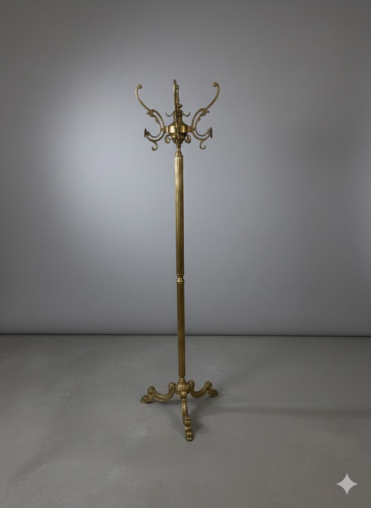 Vintage Brass Coat Hanger - Elegante APPENDIABITI in Ottone