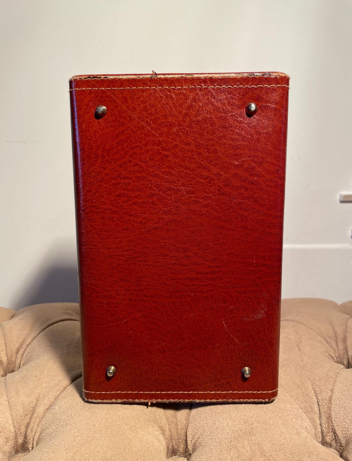 Grande scatola portagioie in pelle vintage italiana di lusso per organizzare collane, orecchini e braccialetti