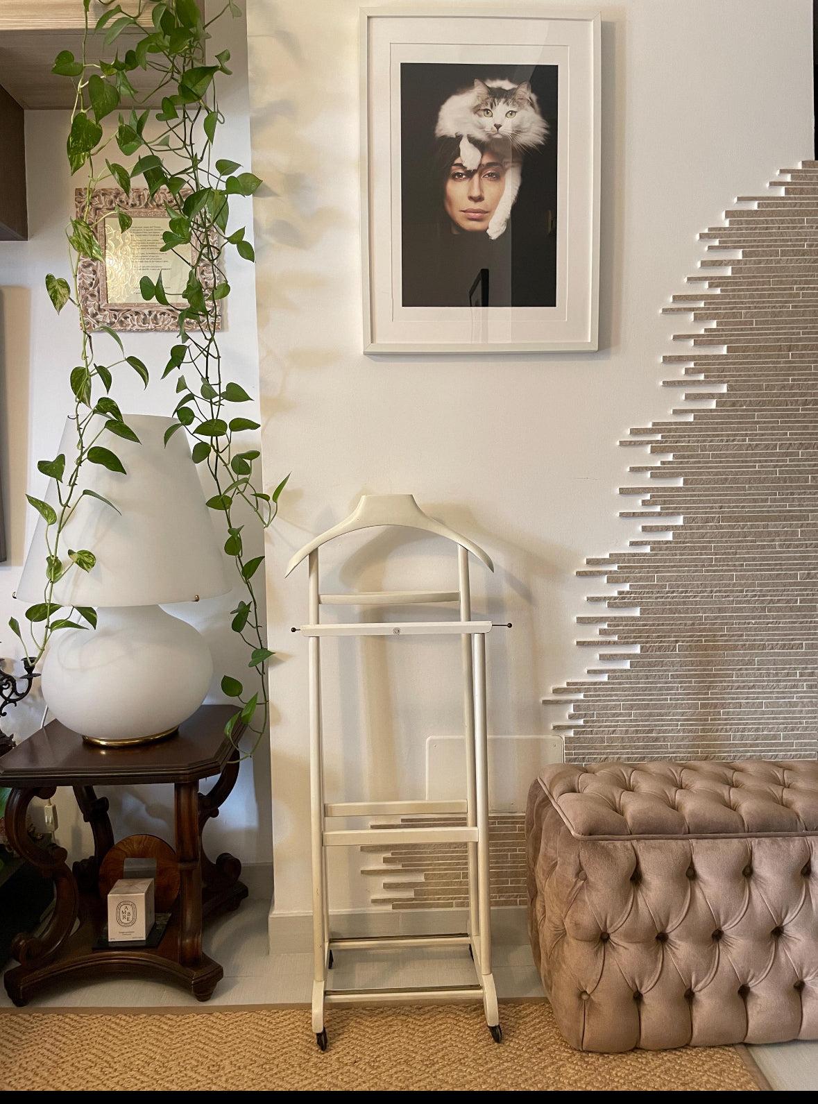 Fratelli Reguitti valet stand vintage in legno italiano design elegante servomuto organizer abiti