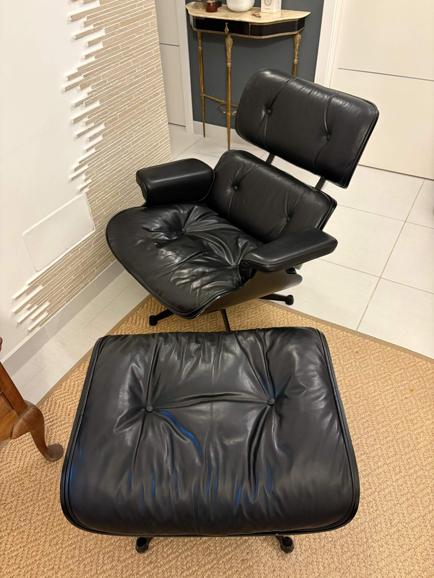 A timeless icon of modern design, this Eames Lounge Chair produced by ICF