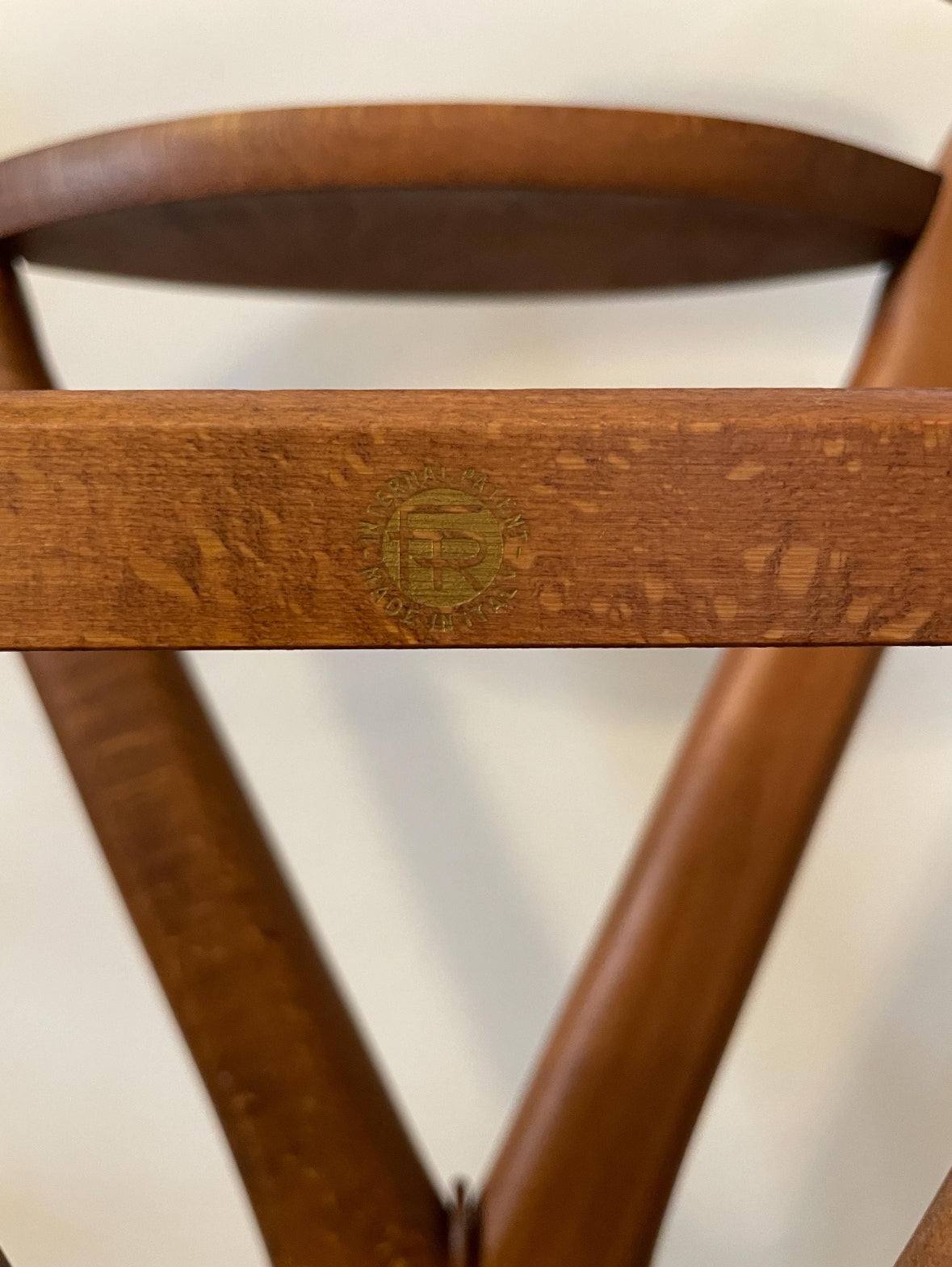 Fratelli Reguitti appendiabiti vintage servomuto in legno design italiano per uomo elegante