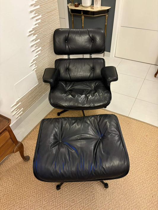 A timeless icon of modern design, this Eames Lounge Chair produced by ICF