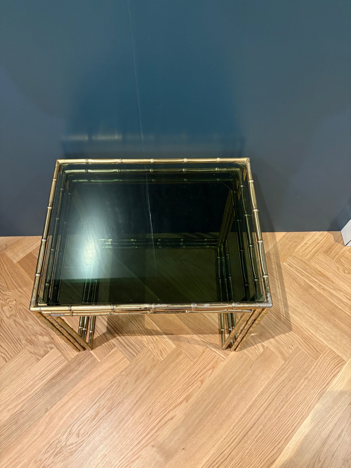 Nest brass tables bamboo regency style