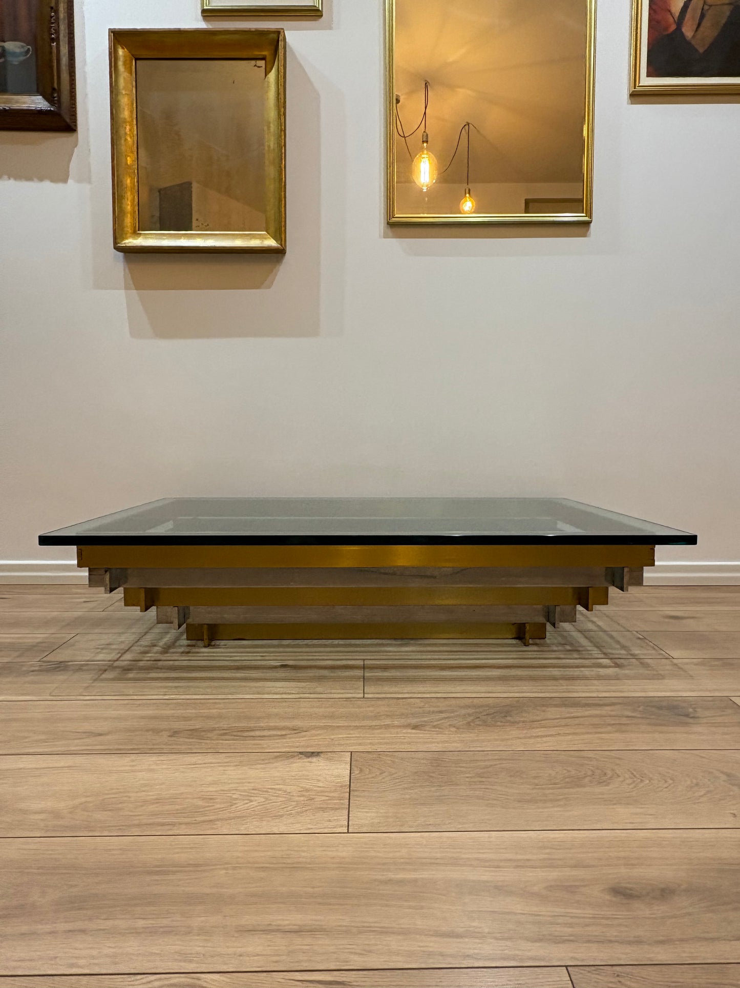 Willy Rizzo style vintage coffee table