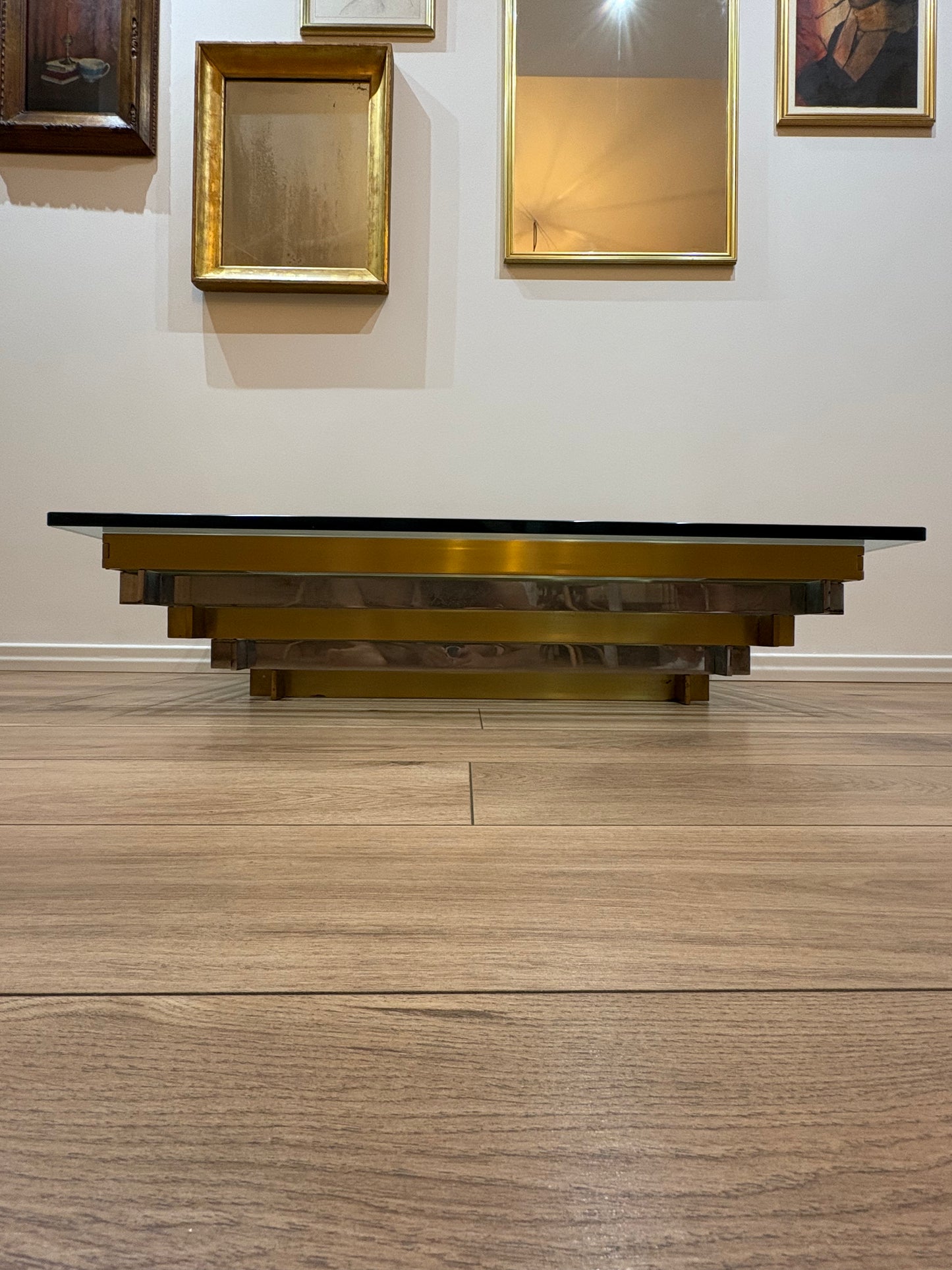 Willy Rizzo style vintage coffee table