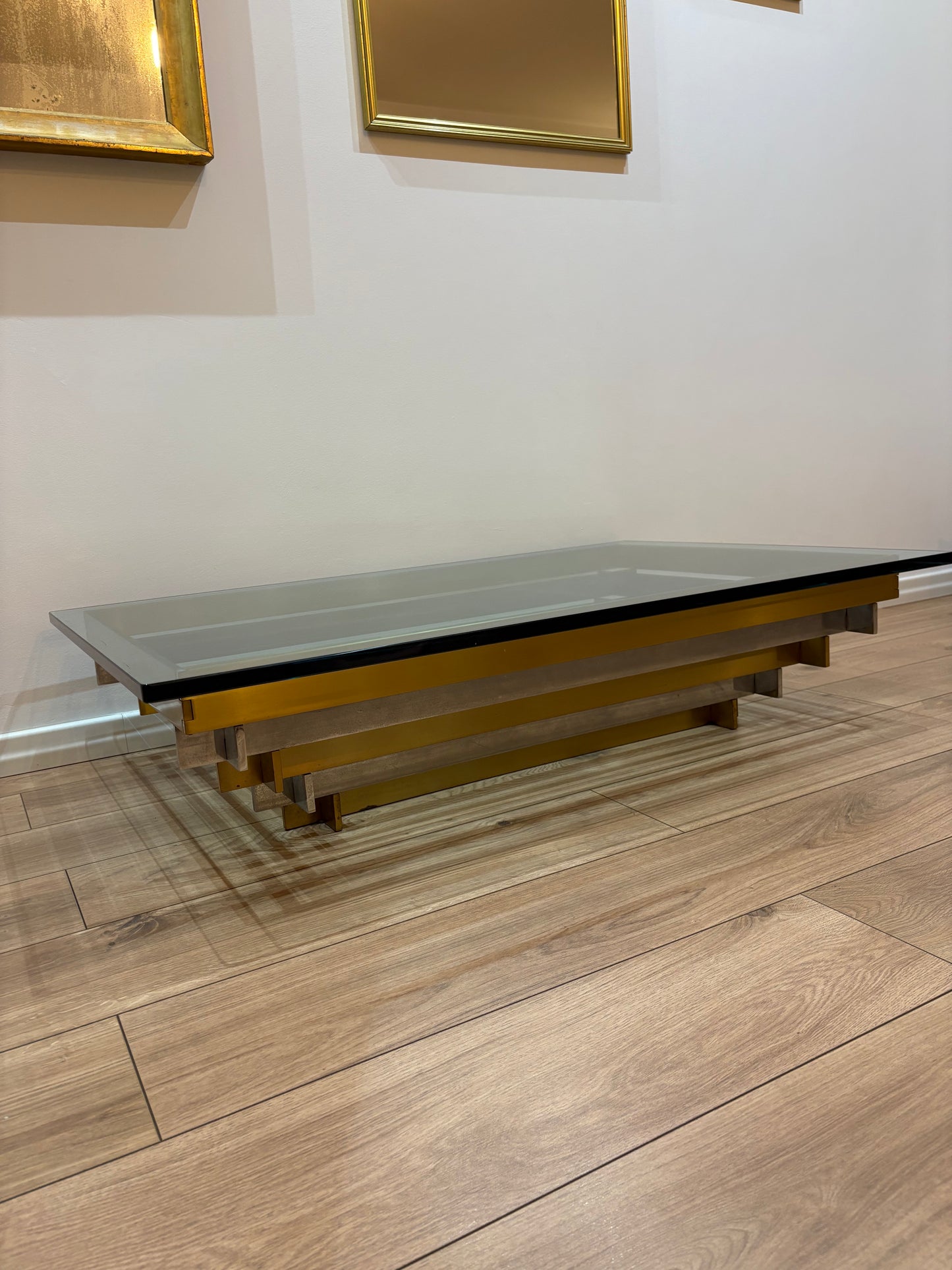 Willy Rizzo style vintage coffee table