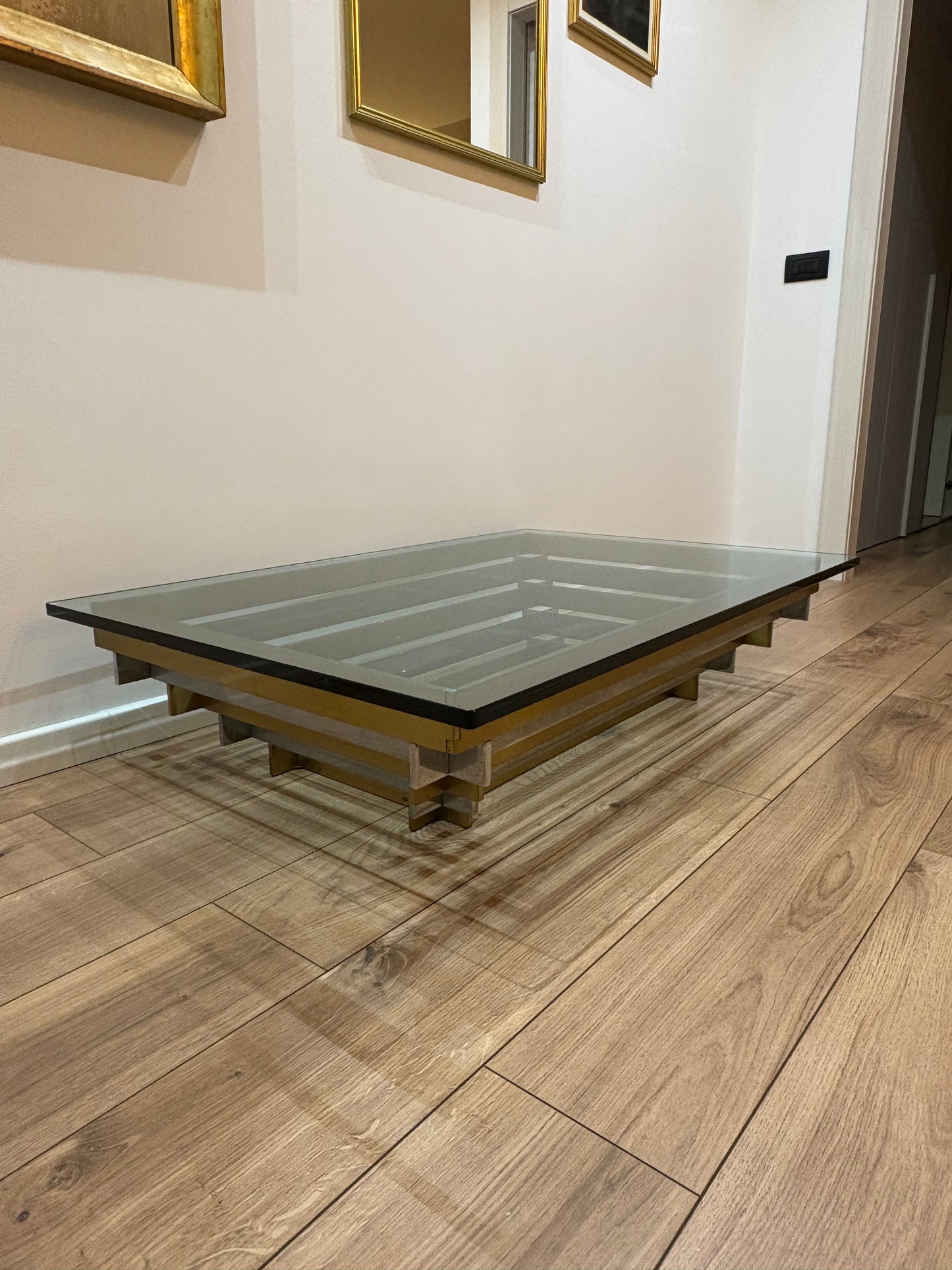 Willy Rizzo style vintage coffee table