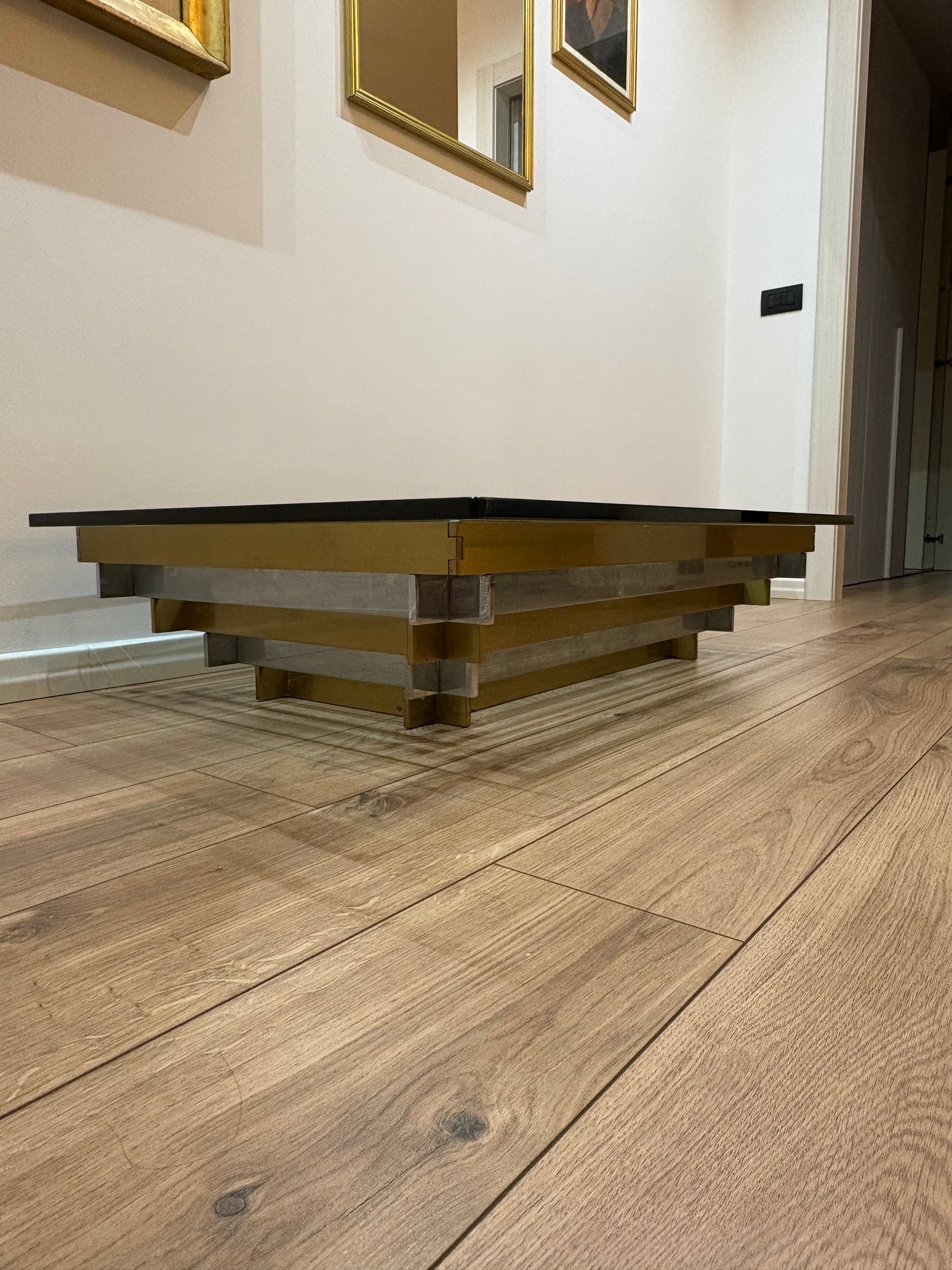 Willy Rizzo style vintage coffee table