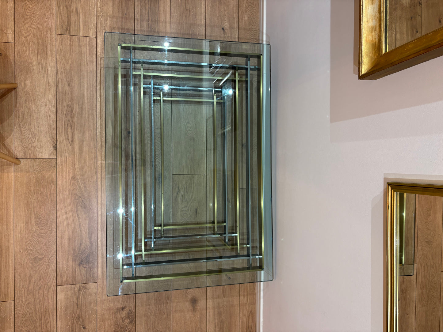 Willy Rizzo style vintage coffee table