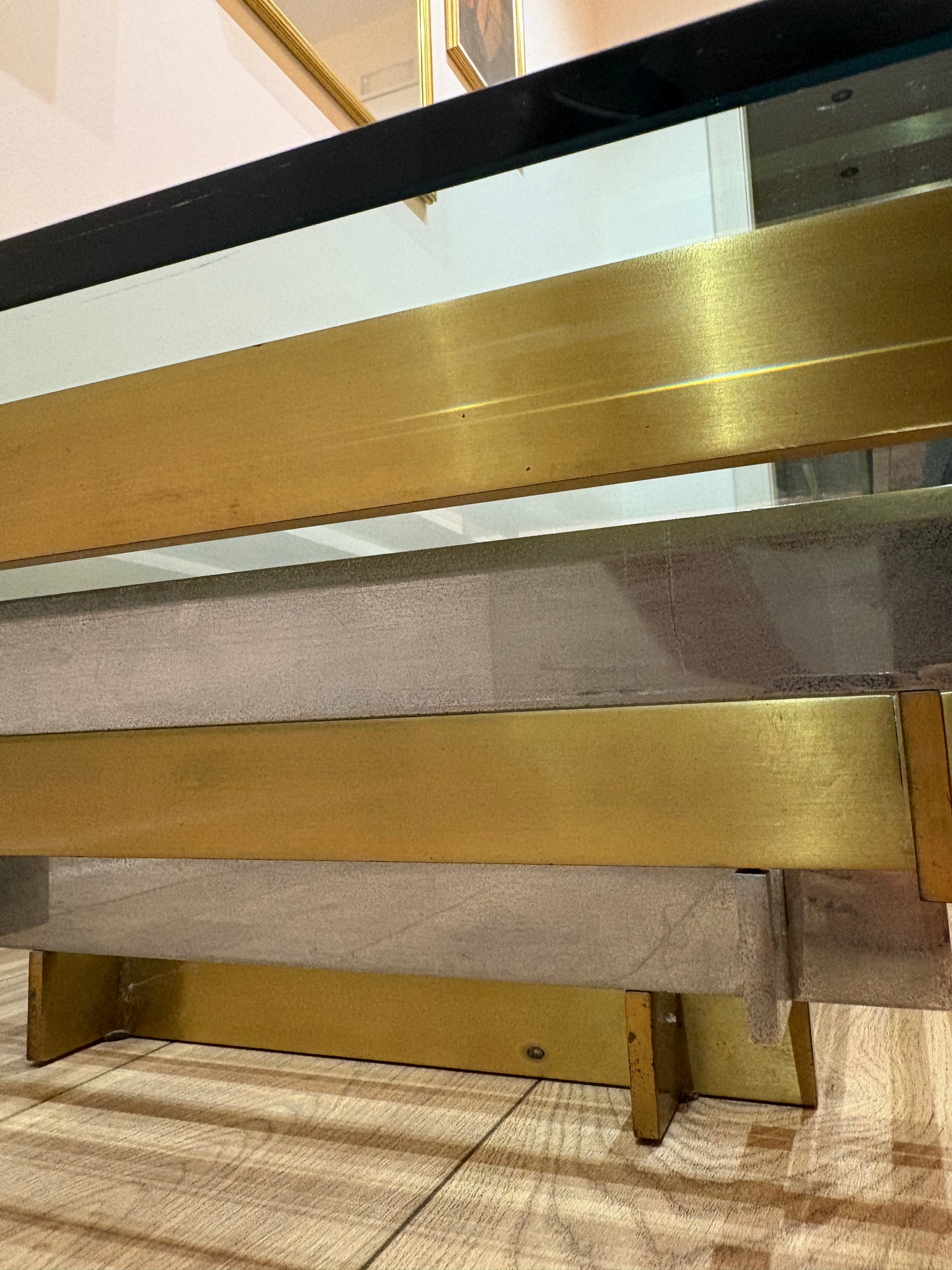 Willy Rizzo style vintage coffee table