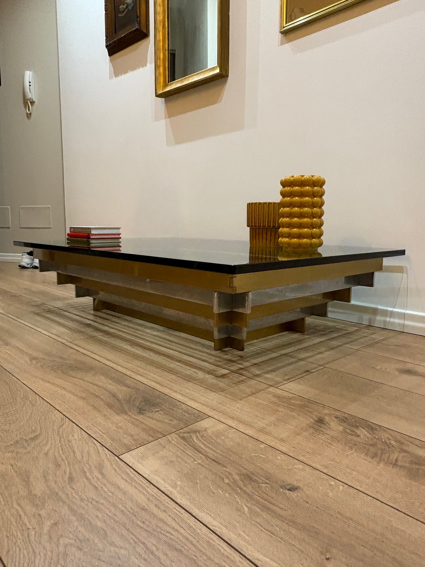 Willy Rizzo style vintage coffee table