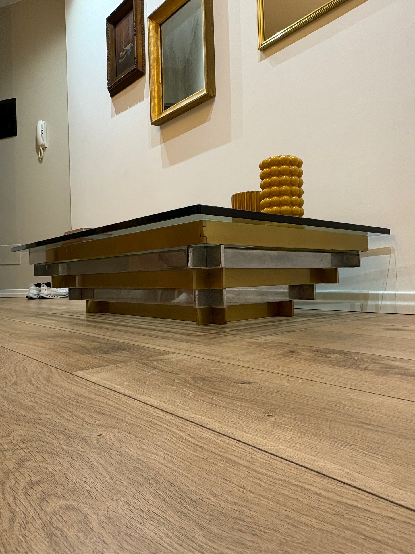 Willy Rizzo style vintage coffee table