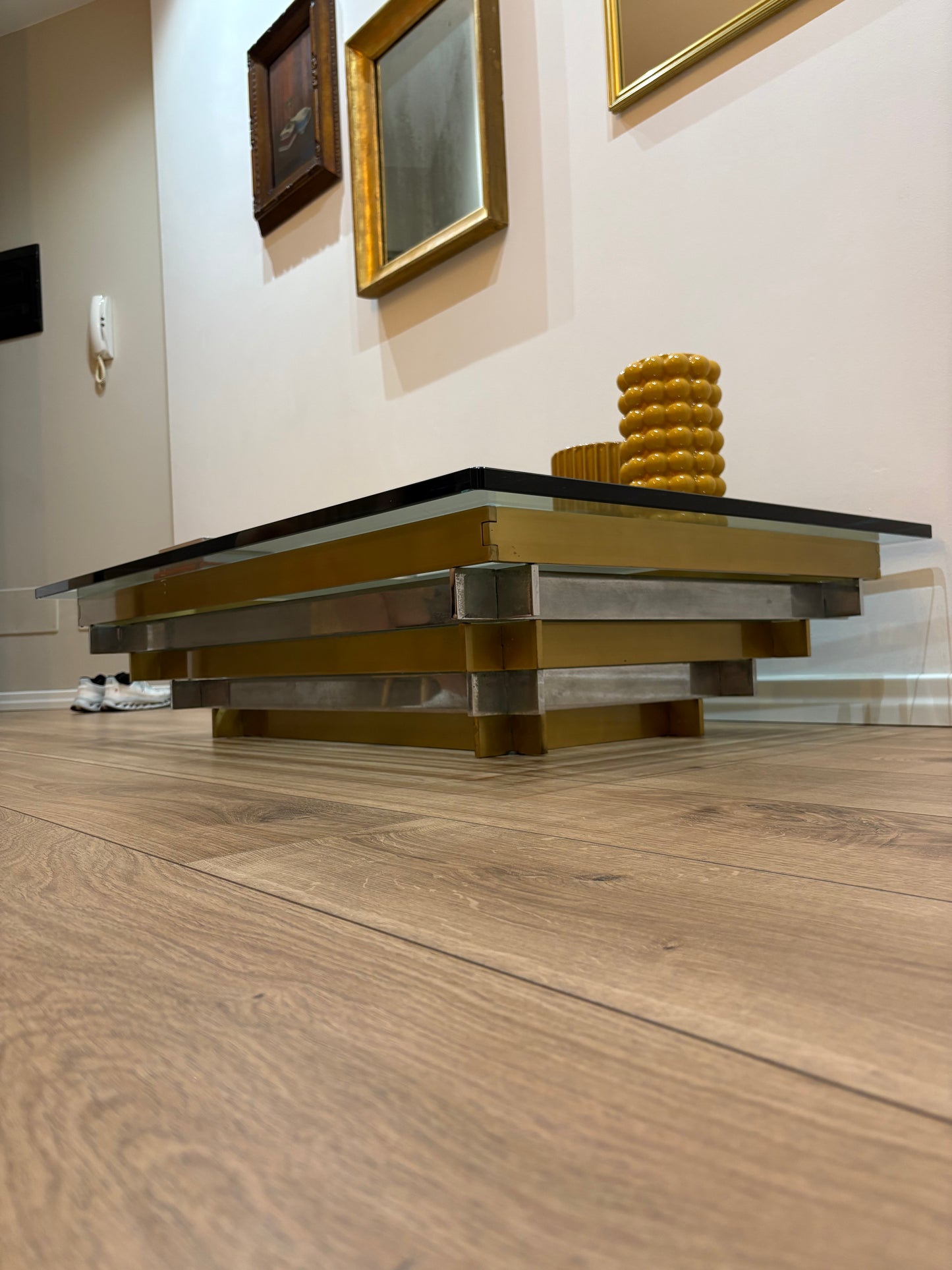 Willy Rizzo style vintage coffee table