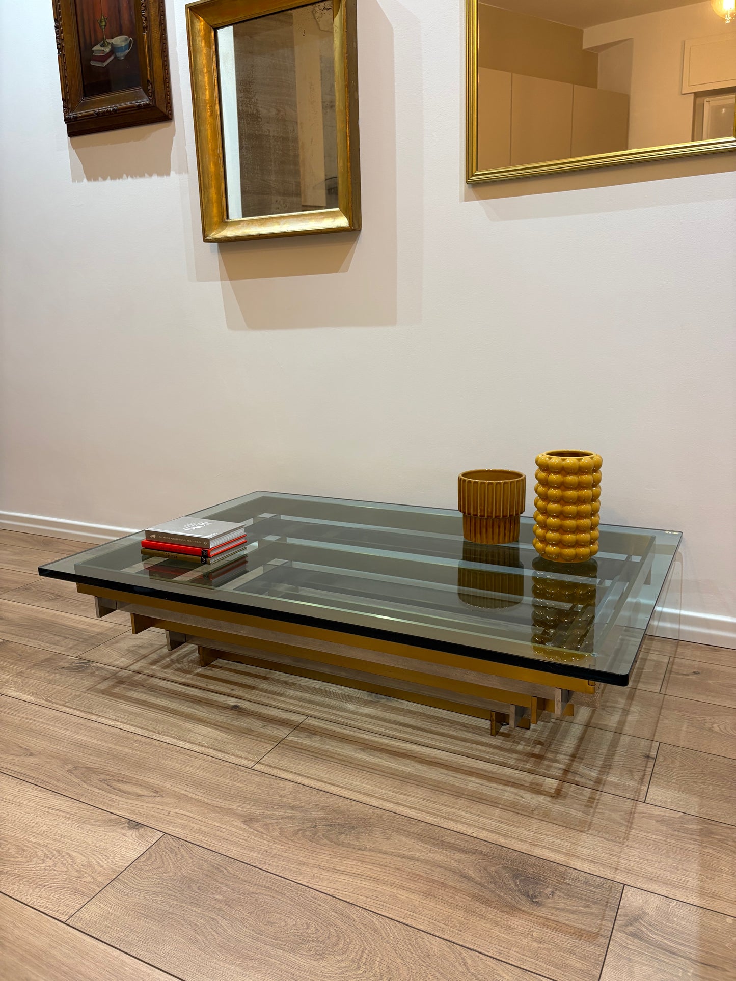 Willy Rizzo style vintage coffee table