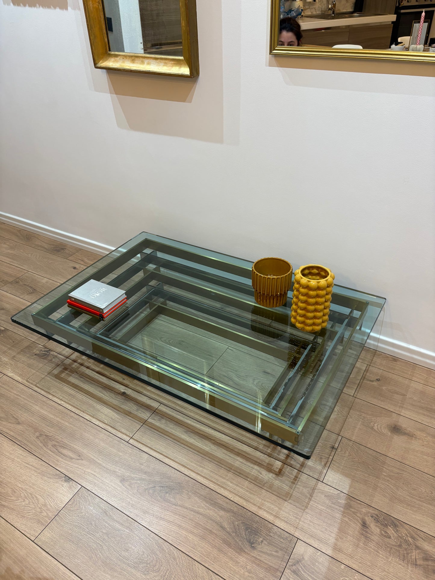 Willy Rizzo style vintage coffee table