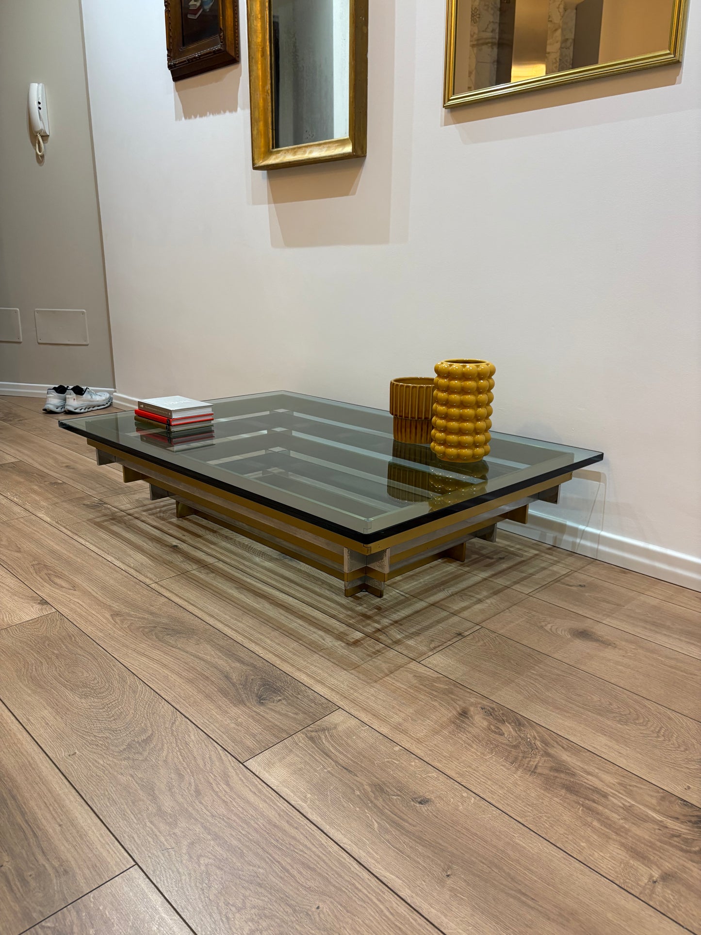 Willy Rizzo style vintage coffee table