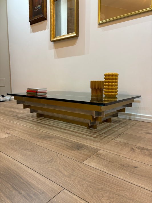 Willy Rizzo style vintage coffee table