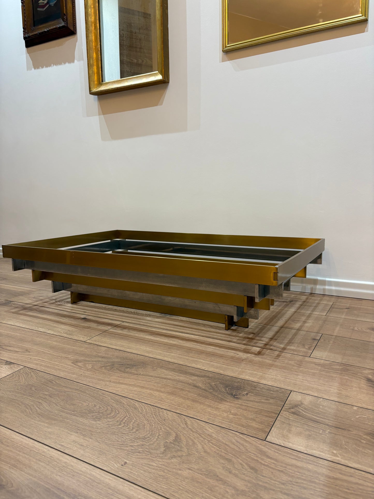 Willy Rizzo style vintage coffee table