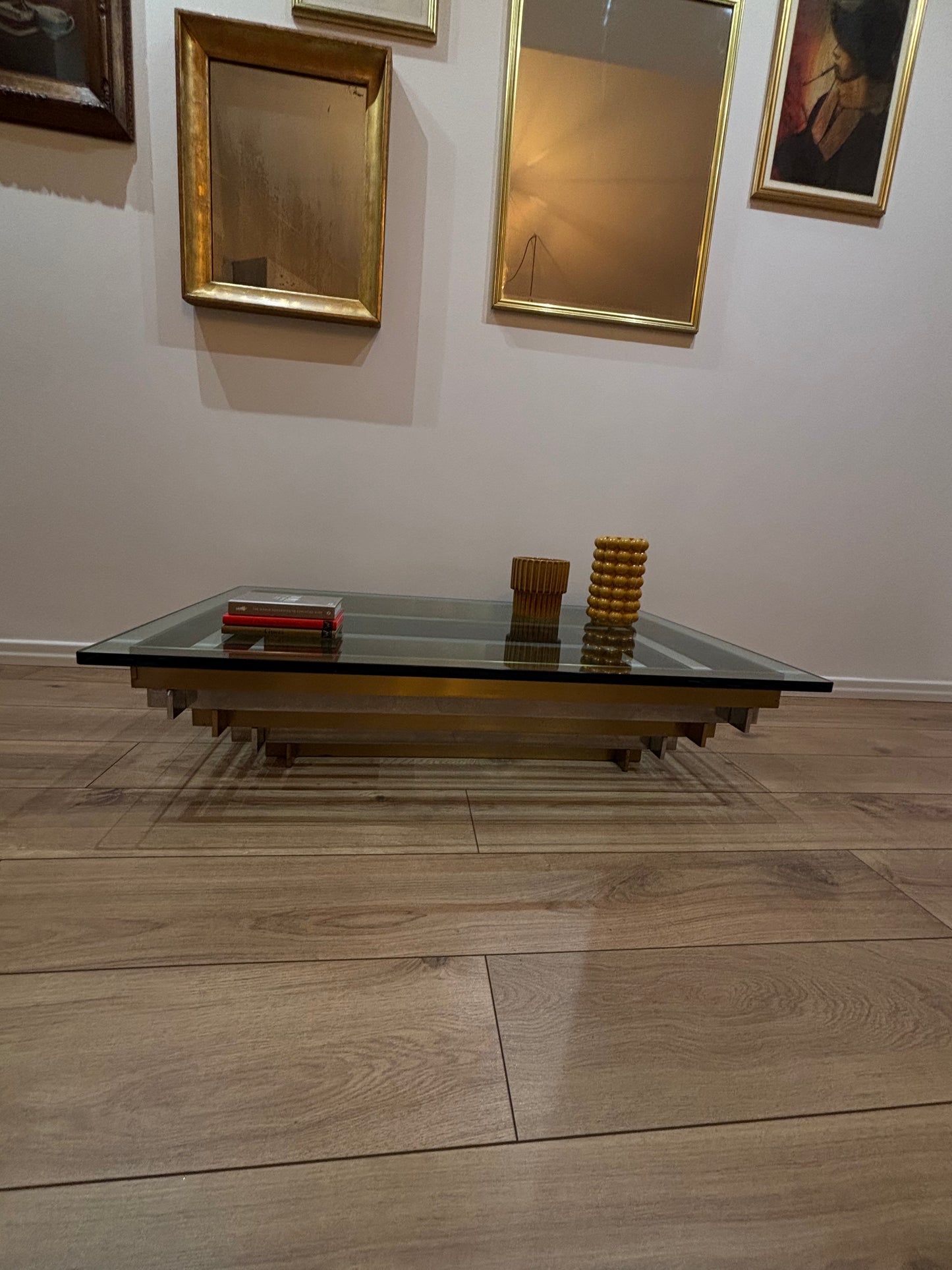 Willy Rizzo style vintage coffee table