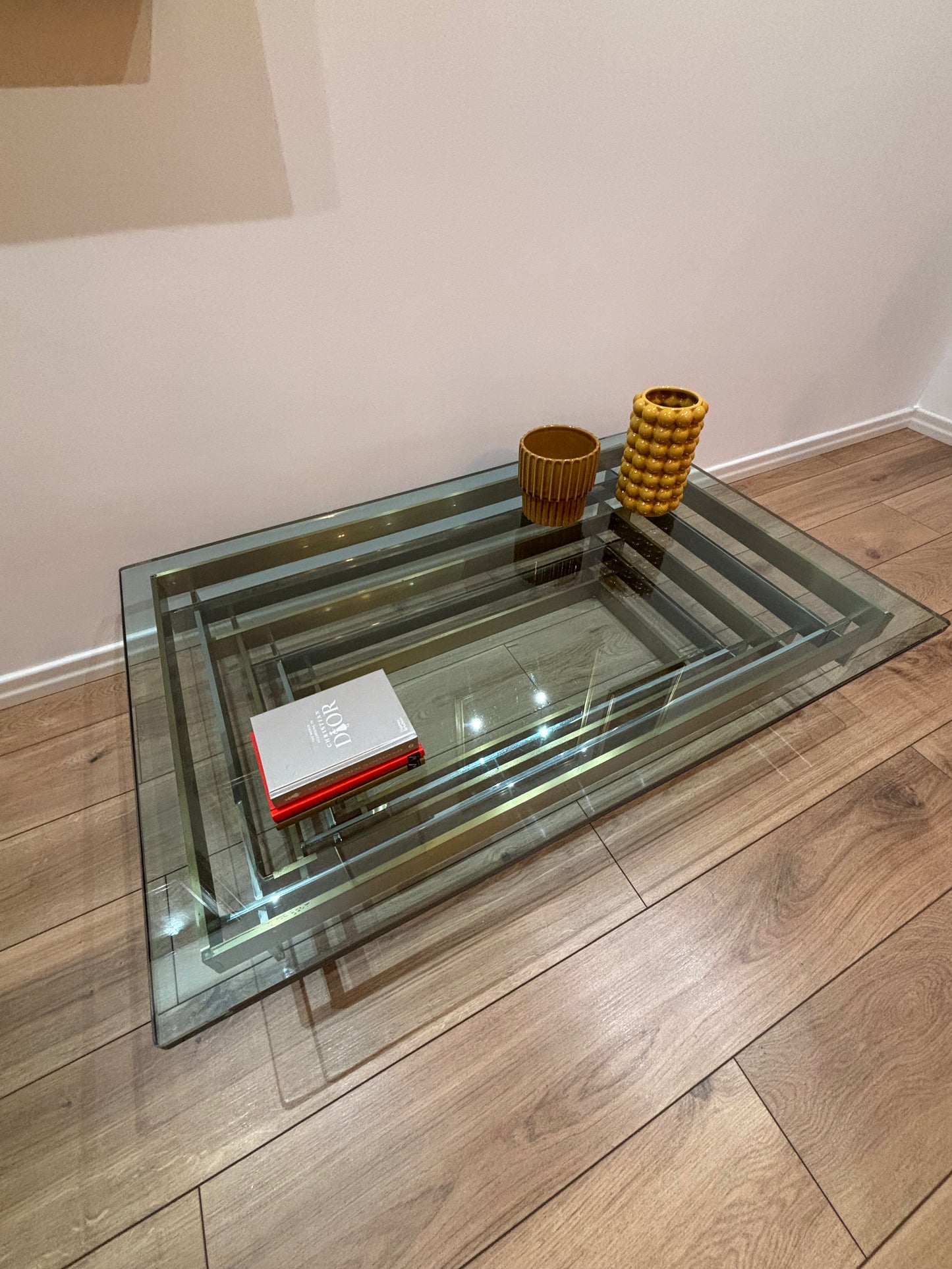 Willy Rizzo style vintage coffee table