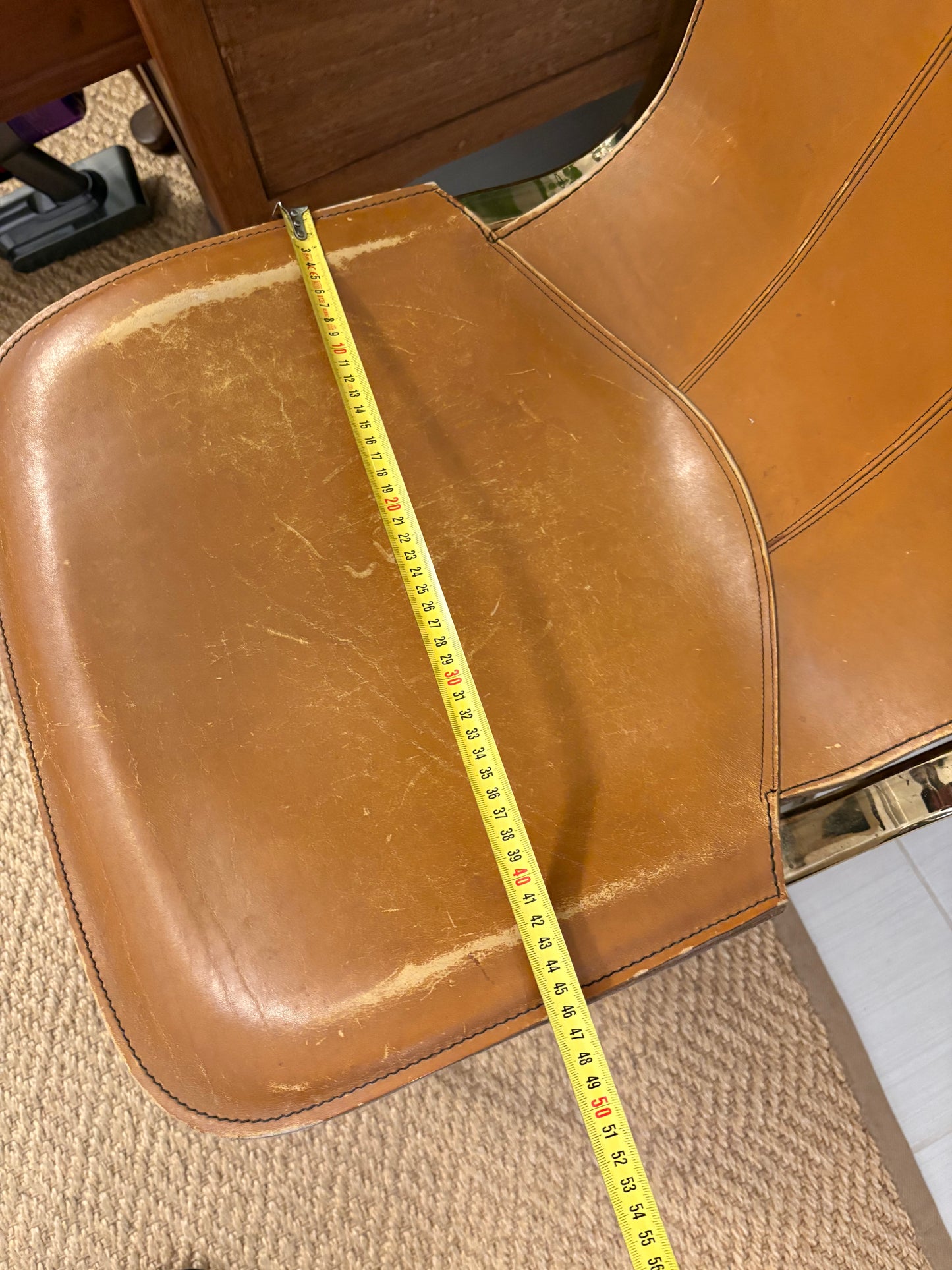 Set of 4 Willy Rizzo leather chairs