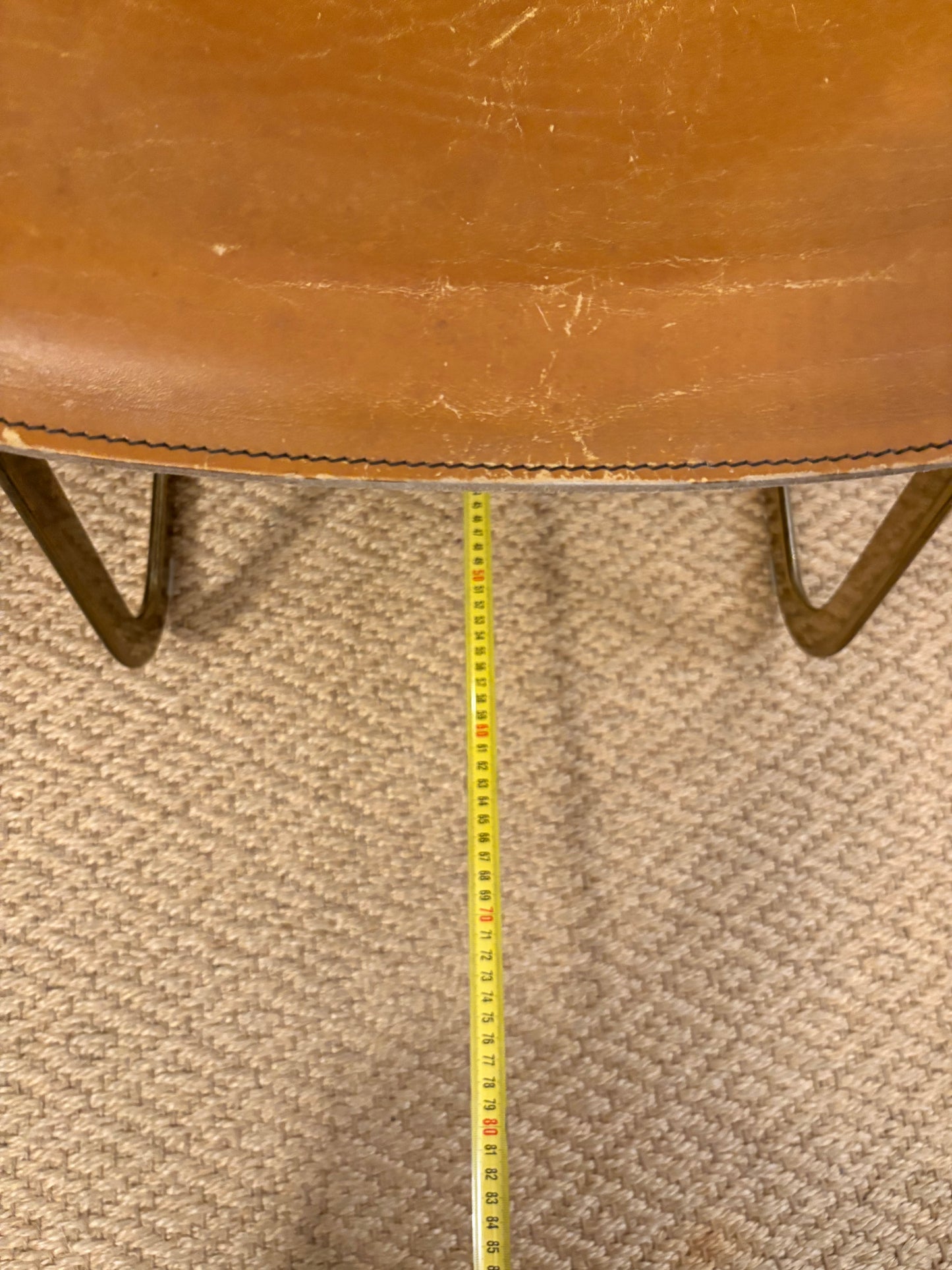 Set of 4 Willy Rizzo leather chairs