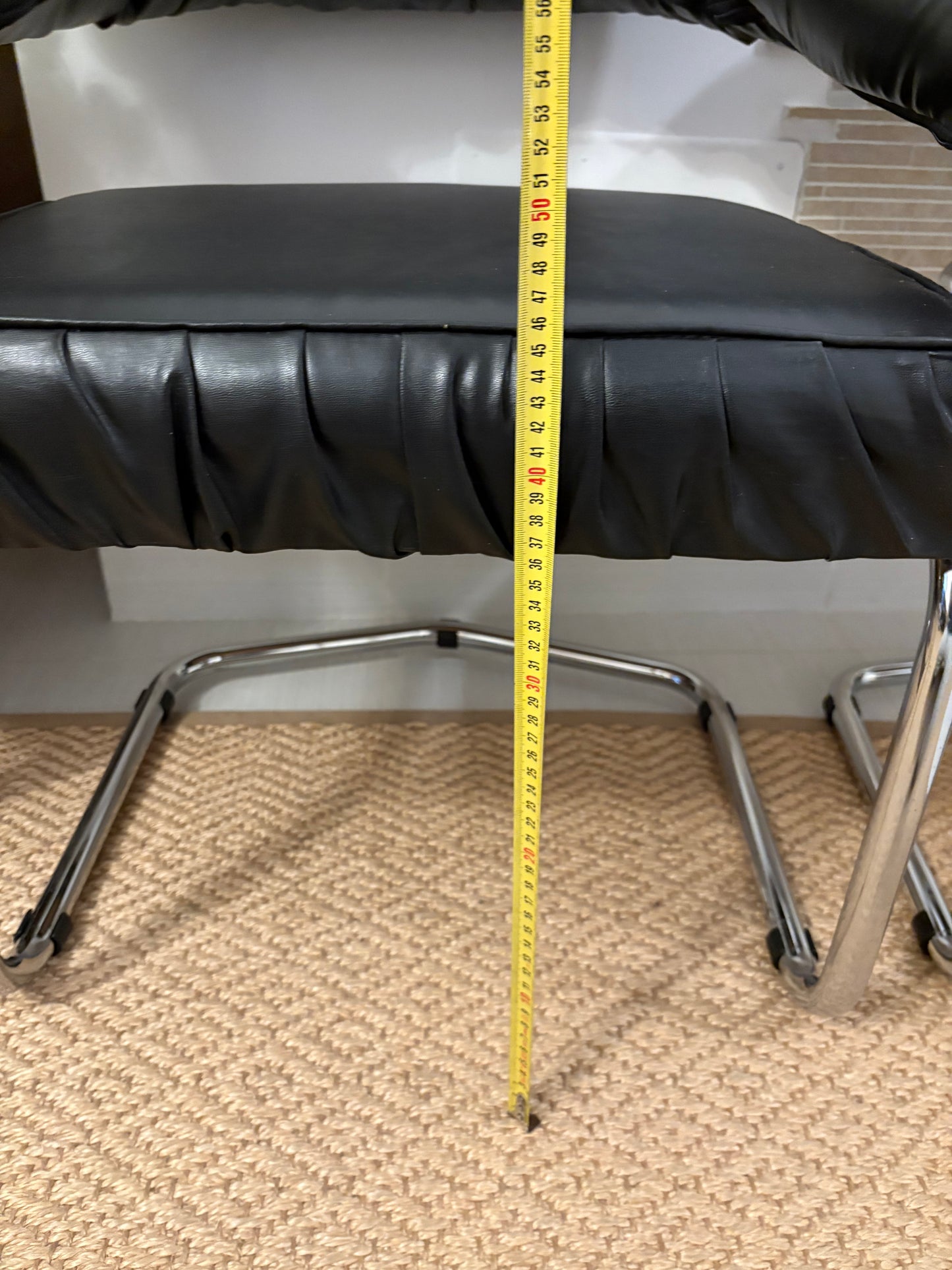 Giotto Stoppino space age leather chairs