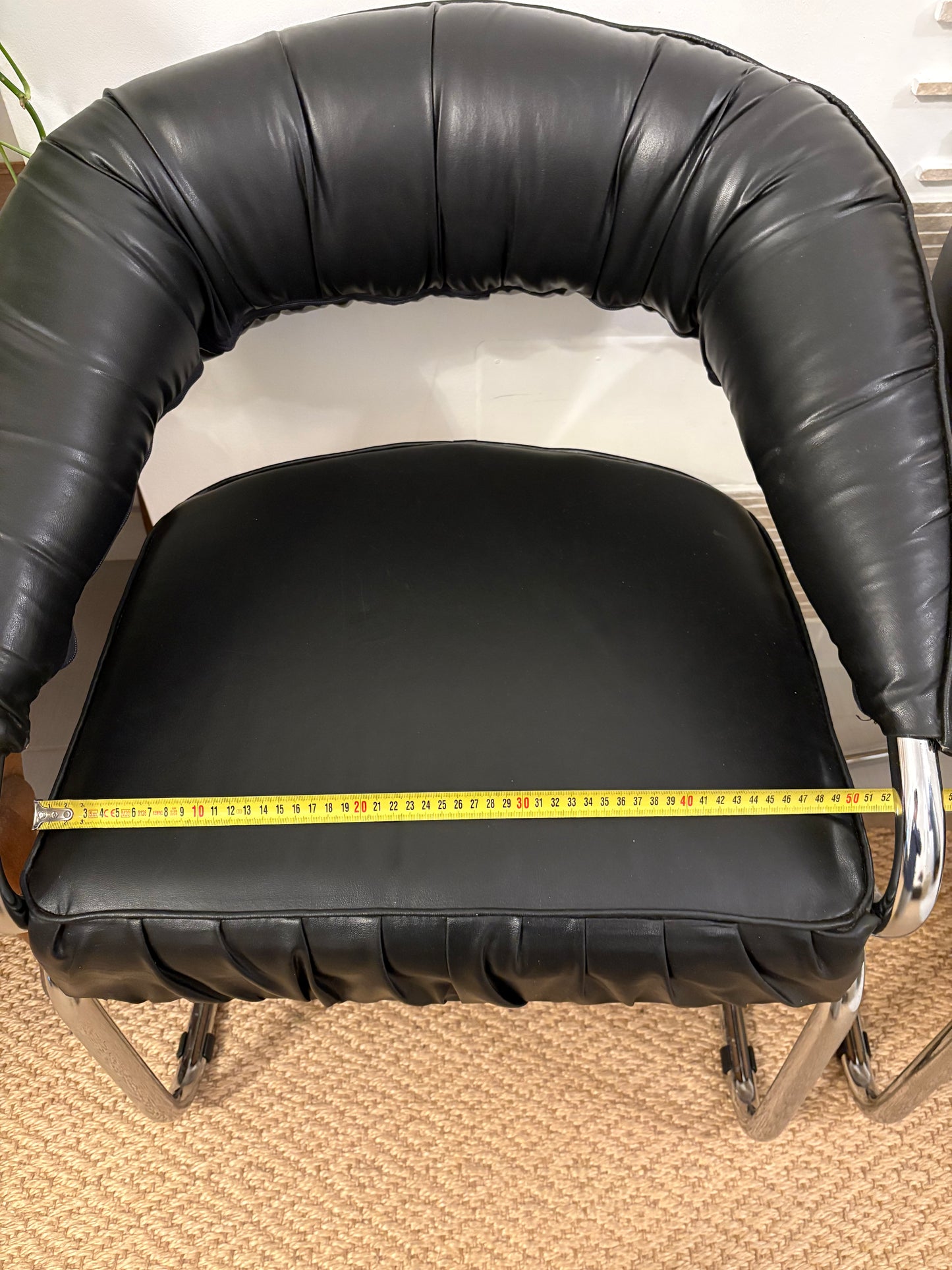 Giotto Stoppino space age leather chairs