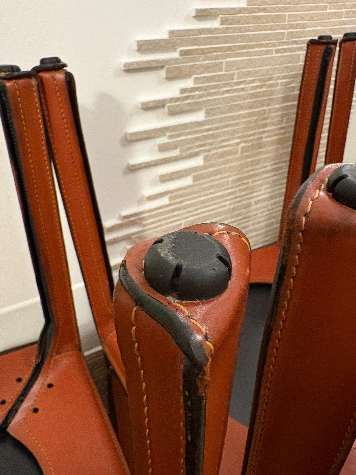 Set 6 chairs Mario Bellini - Cassina 412 Cab