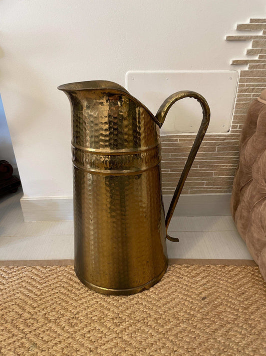 portaombrelli vintage italiano in ottone pieno con design antico e lavorazione artigianale