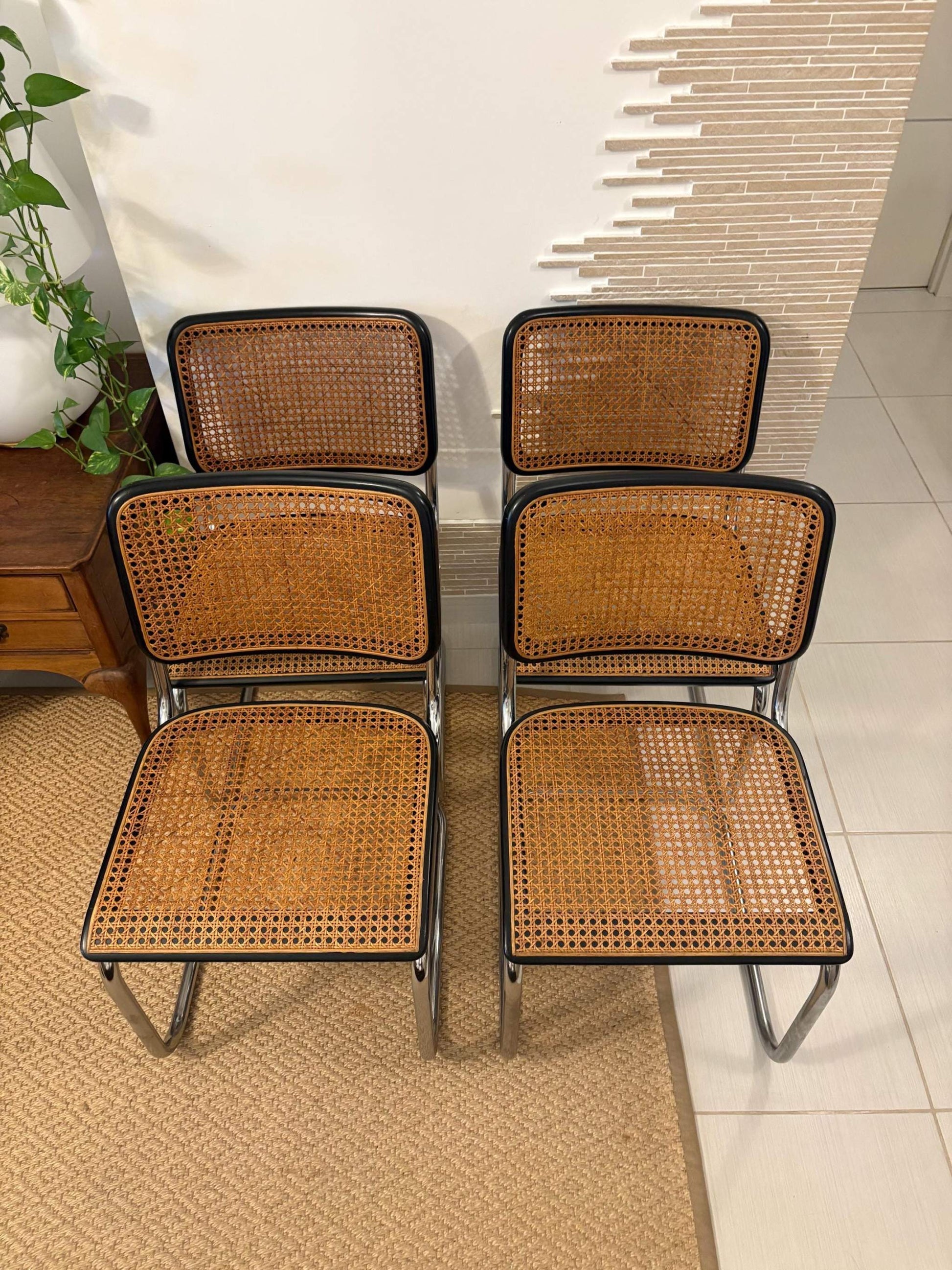 design Marcel Breuer thonet chairs vintage tubular steel frame mid century cesca style outdoor Italian style gift space age design art B32 image 8