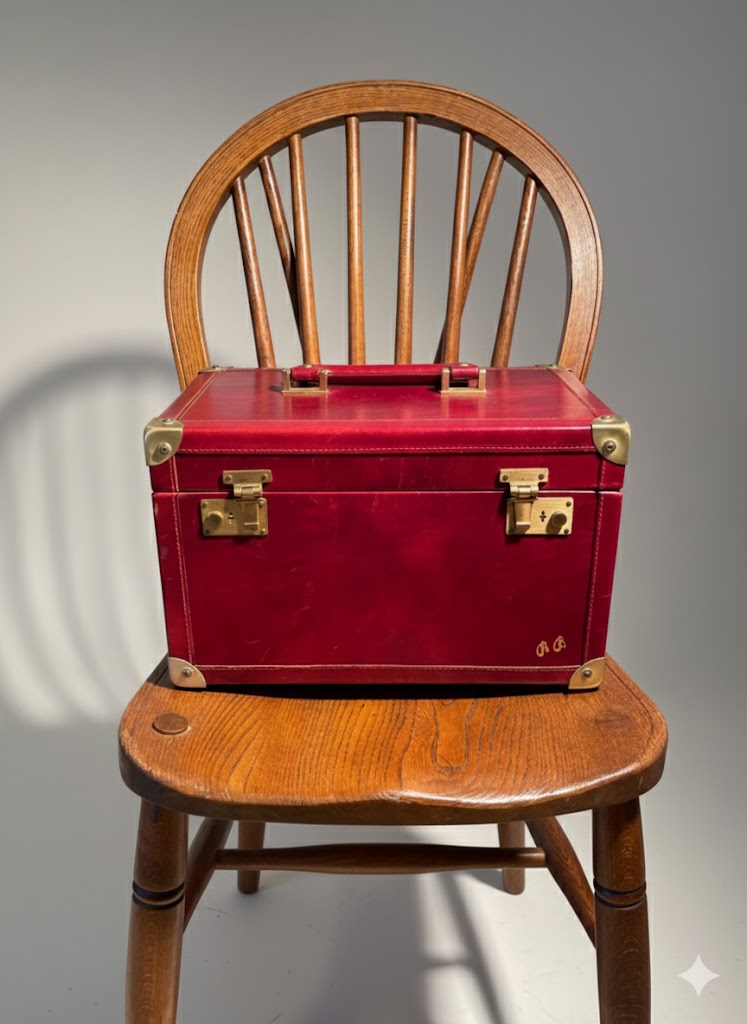 Big Jewelry leather box vintage