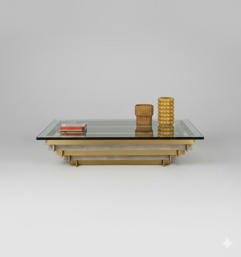 Willy Rizzo style vintage coffee table